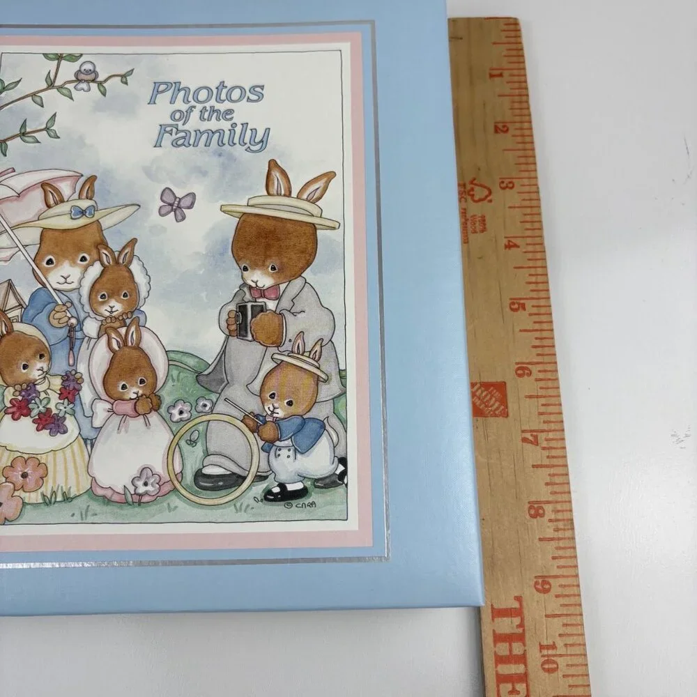 NEW Gibson Vintage Photos Of The Family‎ Bunny Blue Hardcover Photo Album 18 Pfs